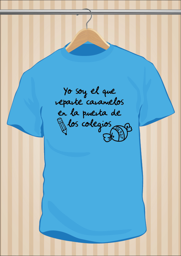 Camiseta Yo soy el que reparte caramelos en la puerta de los colegios - UppStudio
