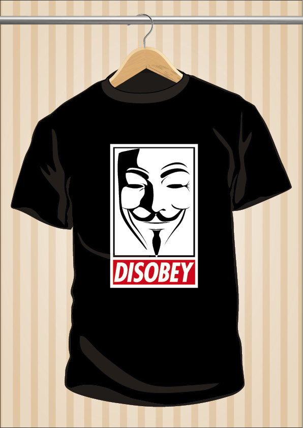 Camiseta Disobey | Anonymous | V de Vendetta | UppStudio