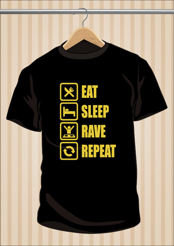 Camiseta Eat Sleep Rave Repeat | UppStudio