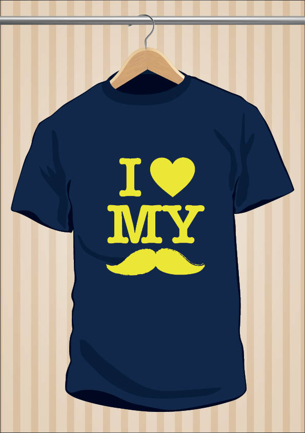 Camiseta I Love My Moustache Hipster