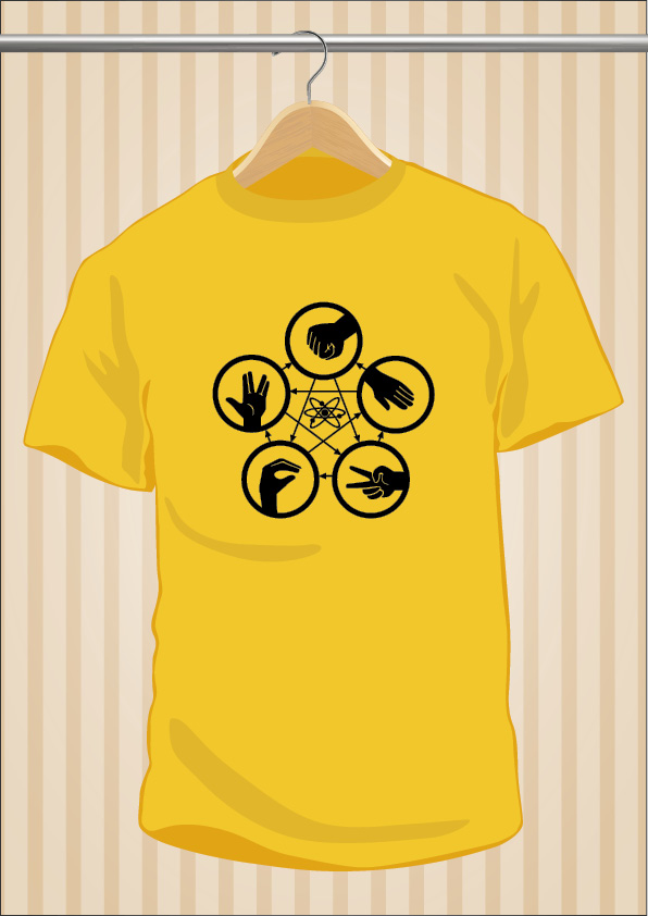 Camiseta Piedra Papel Tijera Lagarto Spock Rock Paper Scissors Lizard Spock T-Shirt Tee Big Bang Theory Sheldon | UppStudio