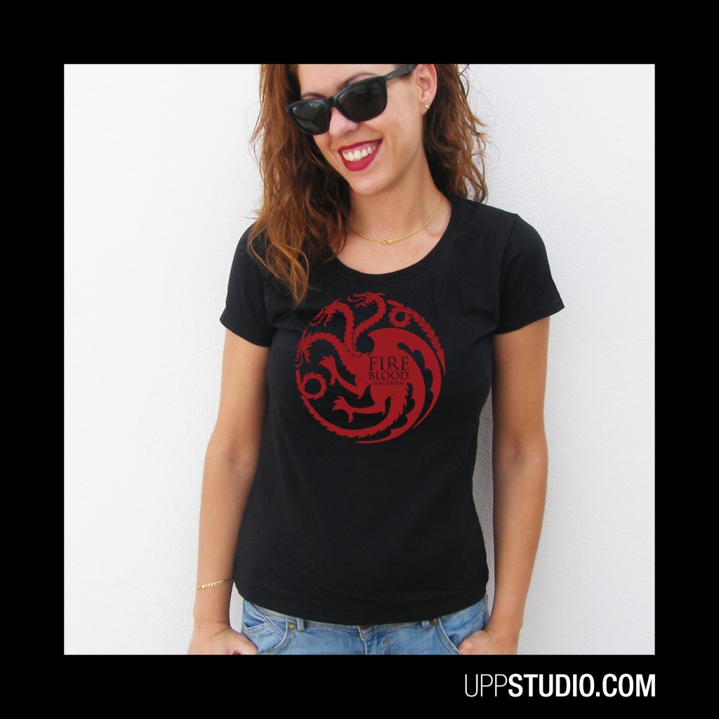 Camiseta Casa Targaryen Fire And Blood T-Shirt Tee Game Of Thrones Juego De Tronos | UppStudio