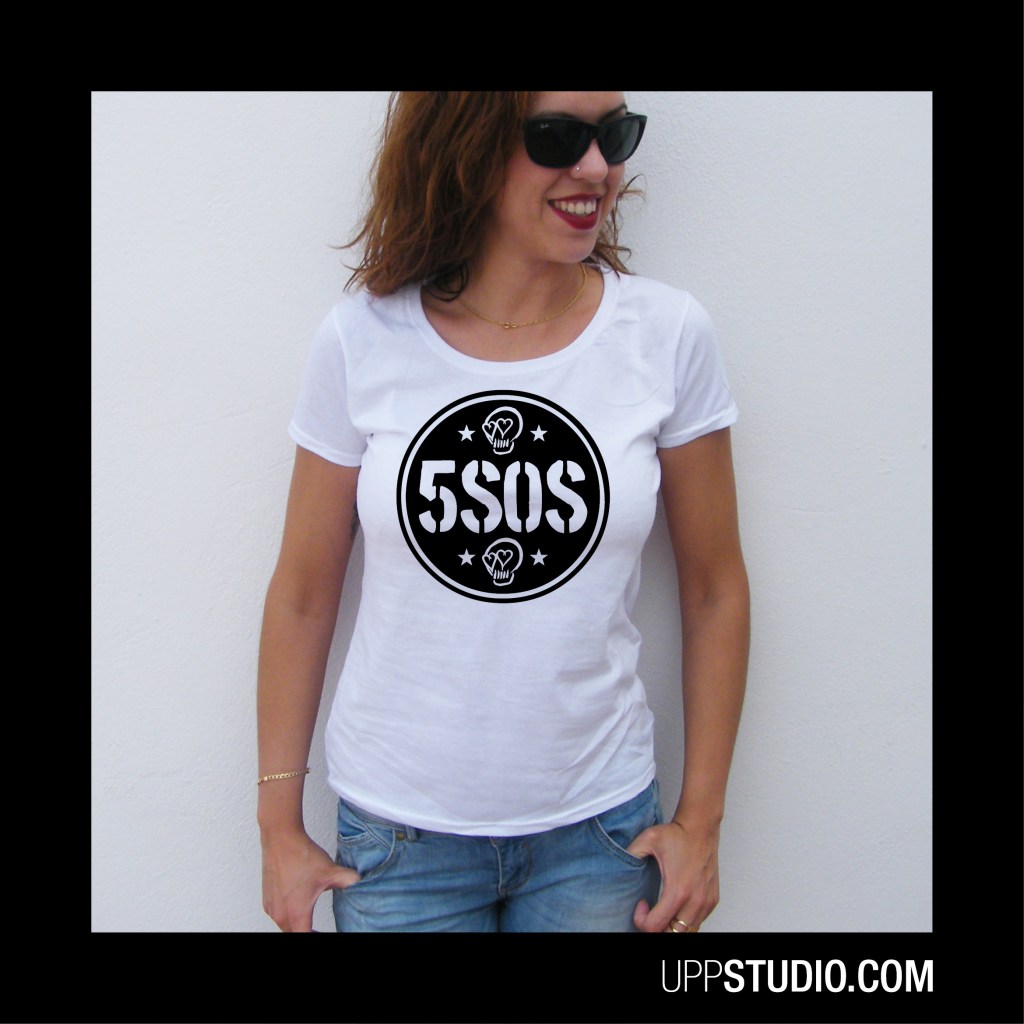 Camiseta Chica 5SOS Calaveras Skulls Girly T-Shirt 5 Seconds Of Summer | UppStudio