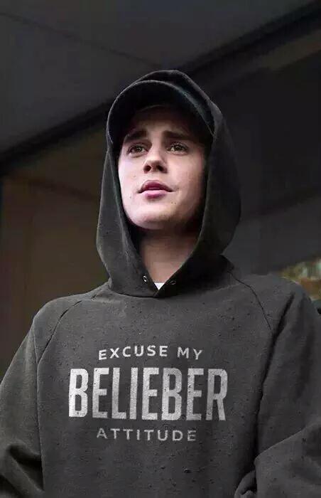 Sudadera Justin Bieber Excuse My Belieber Attitude | UppStudio