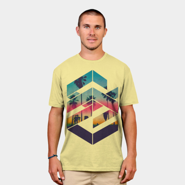 Geometric Sunset T-Shirt | Design By Humans